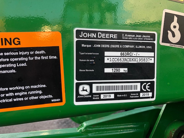 JOHN DEERE 663R LOADER