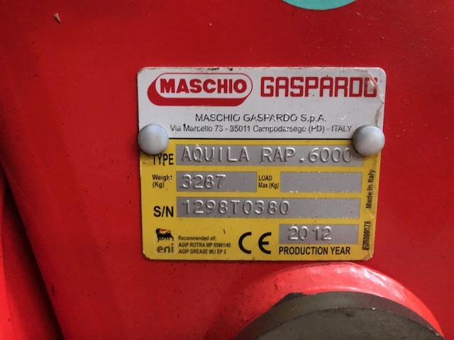 MASCHIO 6M FOLDING POWER HARROW